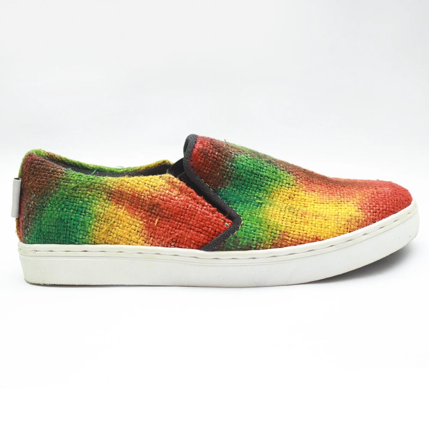 TYE DYE RASTA HEMP SLIP-ON SHOES