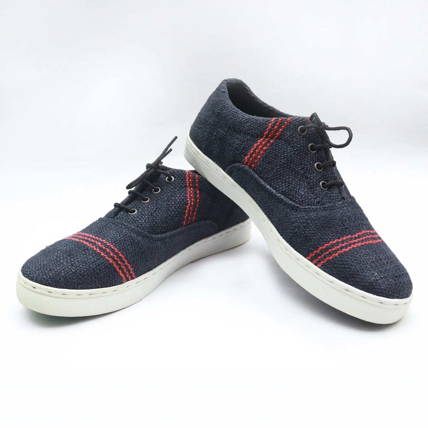 BLACK HEMP CANVAS SHOES