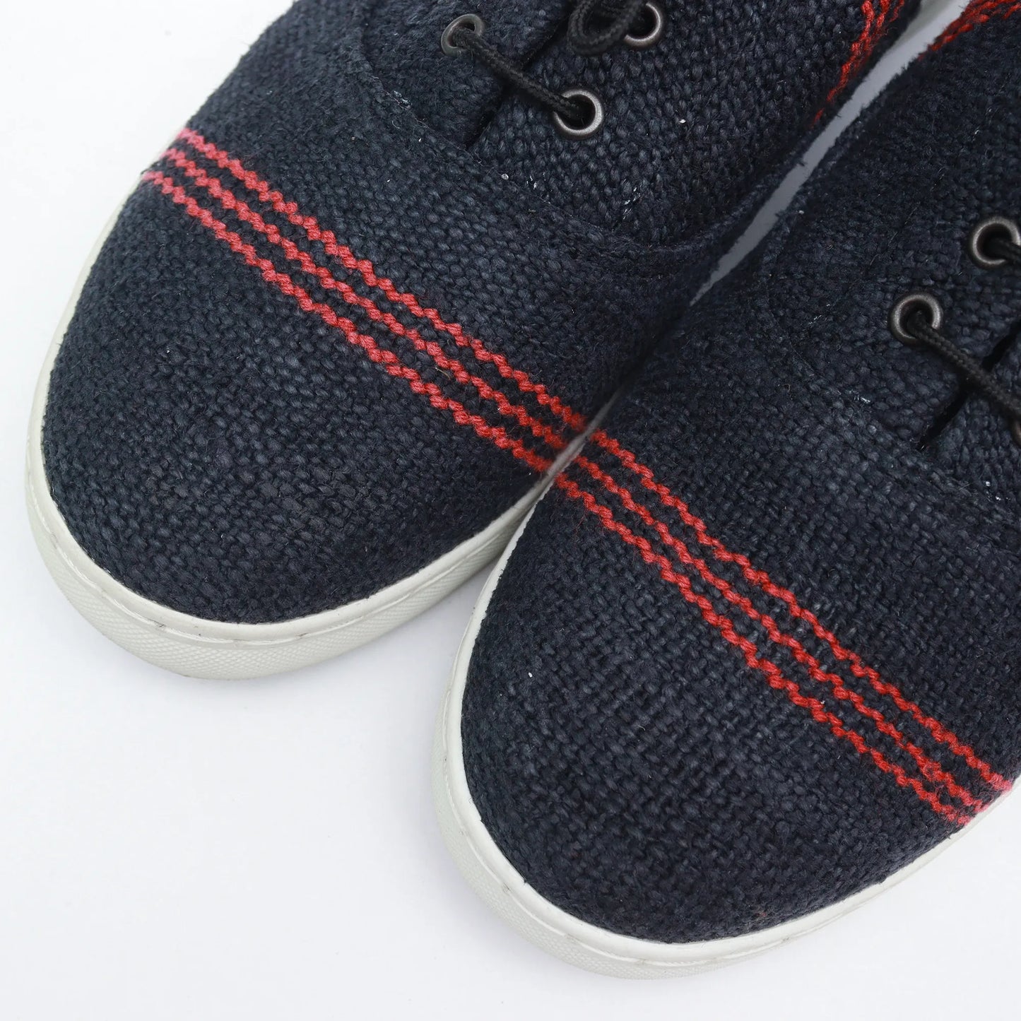 BLACK HEMP CANVAS SHOES