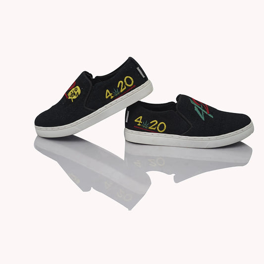 420 EMBROIDERED HEMP SHOES