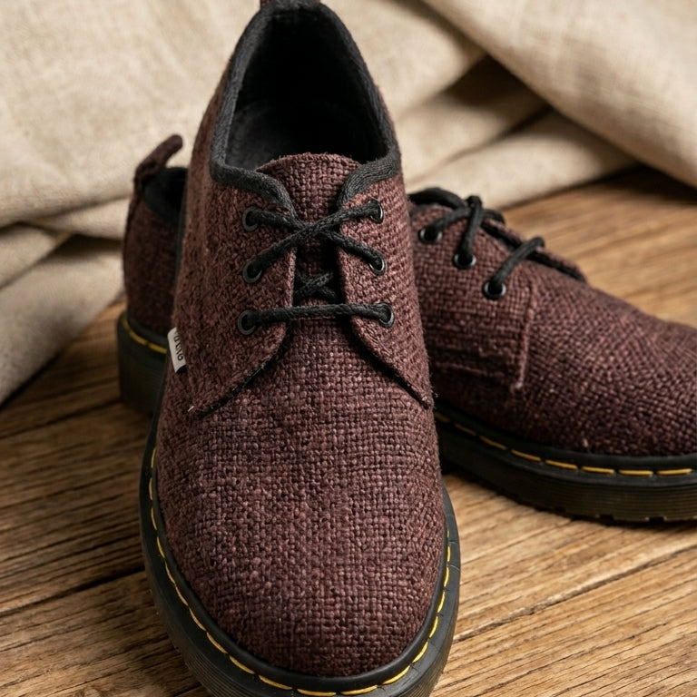 Eco - Friendly Handmade Hemp Half Boots: Vegan Nepali - Style Footwear for Hiking and Festivals Festival_Ready_Shoes