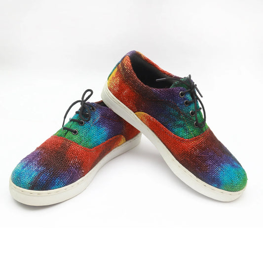 TYE DYE RASTA HEMP SHOES