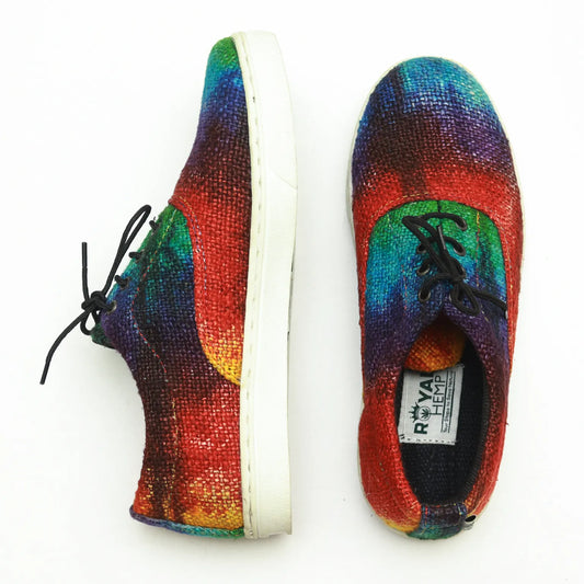 TYE DYE RASTA HEMP SHOES