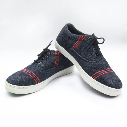 BLACK HEMP CANVAS SHOES