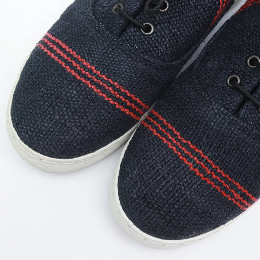 BLACK HEMP CANVAS SHOES