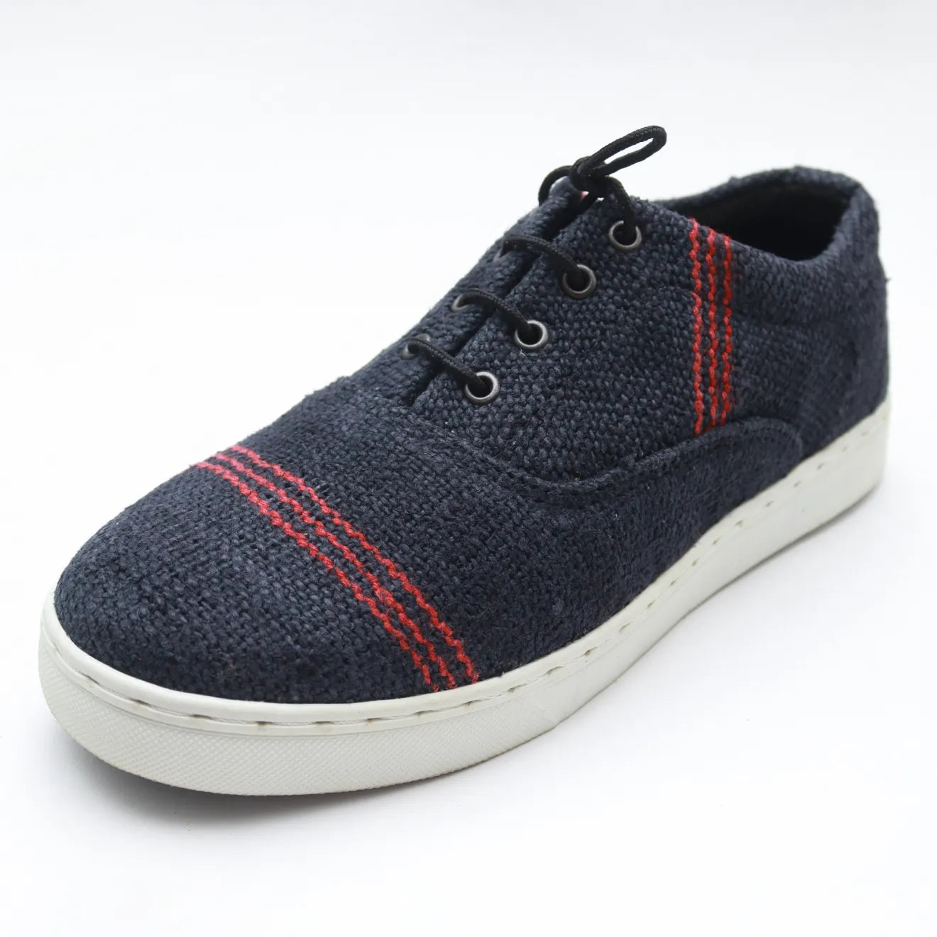 BLACK HEMP CANVAS SHOES