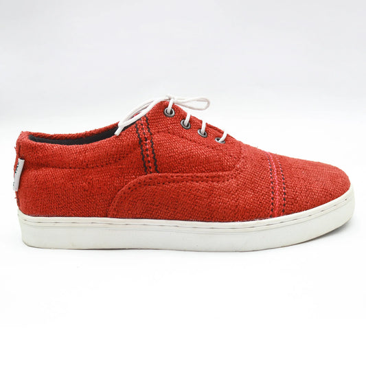 RED CANVAS SHOES