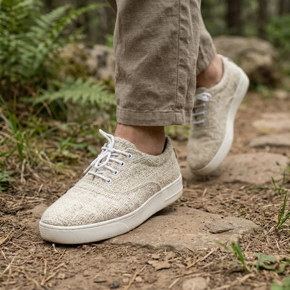 Sustainable Hemp Canvas Sneakers: Vegan, Unisex, Handmade in Nepal, Eco - Friendly Footwear breathable_organic