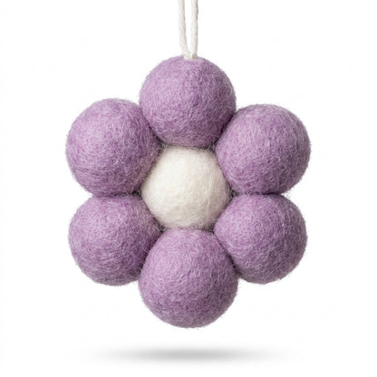 Handmade Wool Felt Flower Ornaments