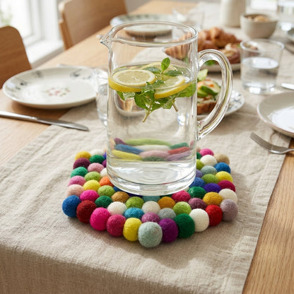 Confetti Wool Felt Trivet – Handmade Pot Mat